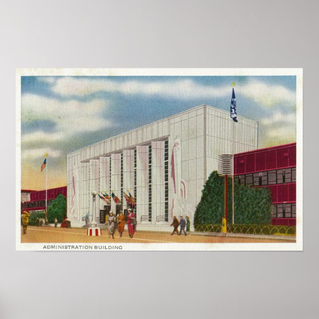Exterior View of the Administration Bldg Poster (Front)