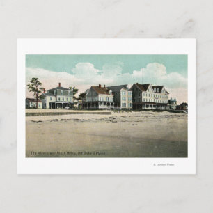 Exterior View of the Atlantic and Abbott Hotels Postcard