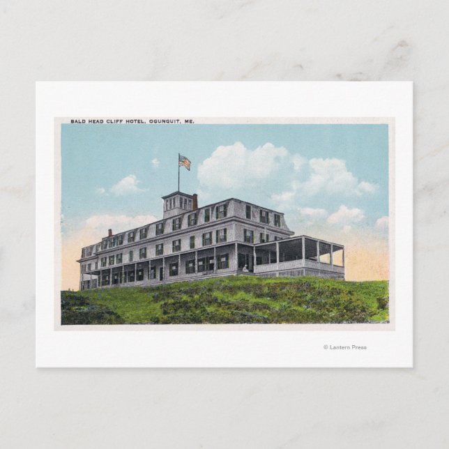 Exterior View of the Bald Head Cliff Hotel Postcard (Front)
