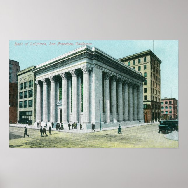 Exterior View of the Bank of California Poster (Front)