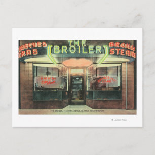 Exterior View of the Broiler Restaurant Postcard