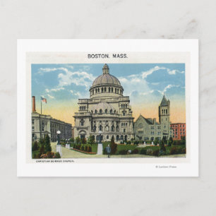 Exterior View of the Christian Science Church Postcard