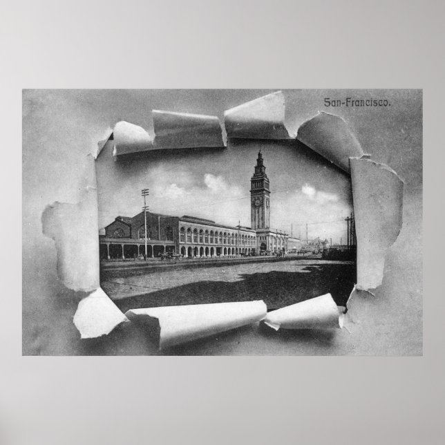 Exterior View of the Ferry Station Poster (Front)
