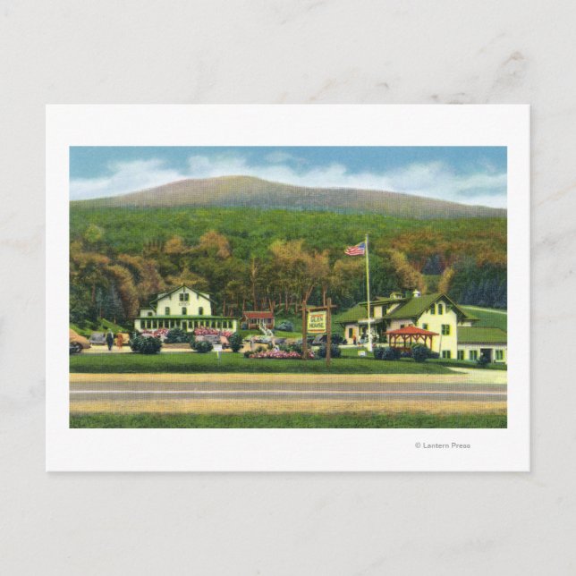 Exterior View of the Glen House Postcard (Front)