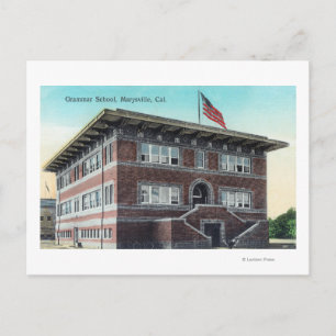 Exterior View of the Grammar School 2 Postcard