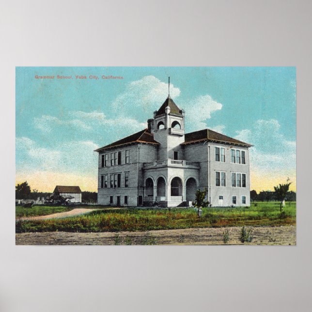 Exterior View of the Grammar School 2 Poster (Front)