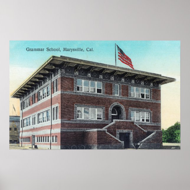 Exterior View of the Grammar School 3 Poster (Front)