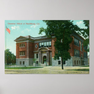 Exterior View of the Grammar School Poster