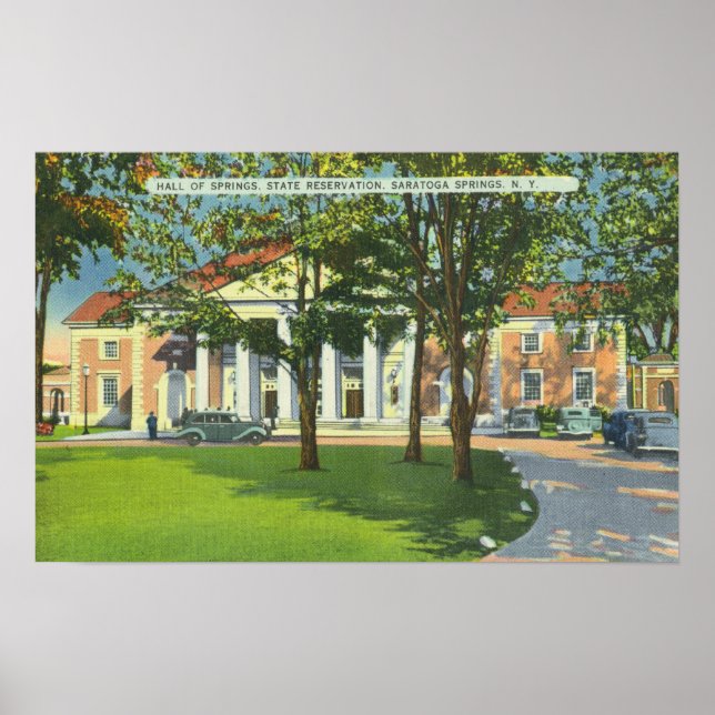 Exterior View of the Hall of Springs Poster (Front)