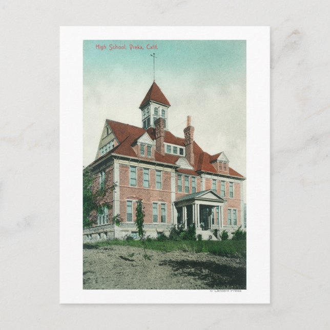 Exterior View of the High SchoolYreka, CA Postcard (Front)