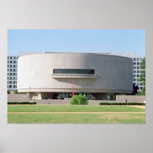 Exterior view of the Hirshhorn Museum, 1974 ) Poster