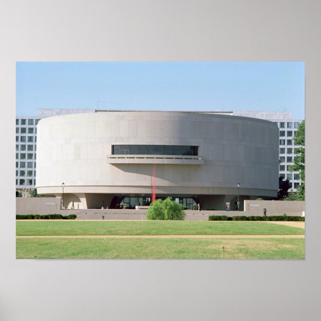 Exterior view of the Hirshhorn Museum, 1974 ) Poster (Front)