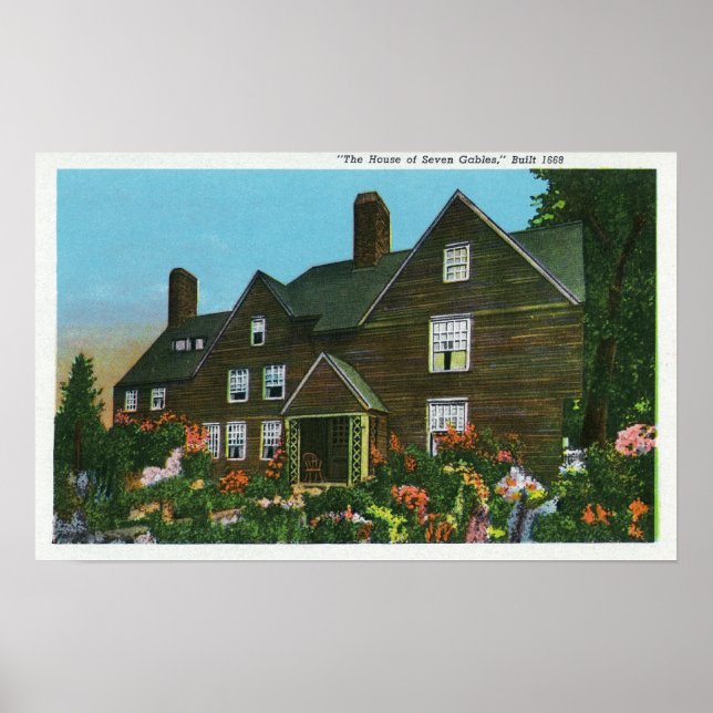 Exterior View of the House of Seven Gables Poster (Front)