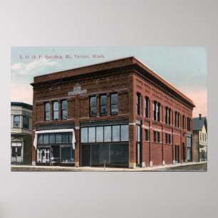 Exterior View of the IOOF Building Poster