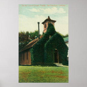 Exterior View of the Ivy Covered Chapel, Poster