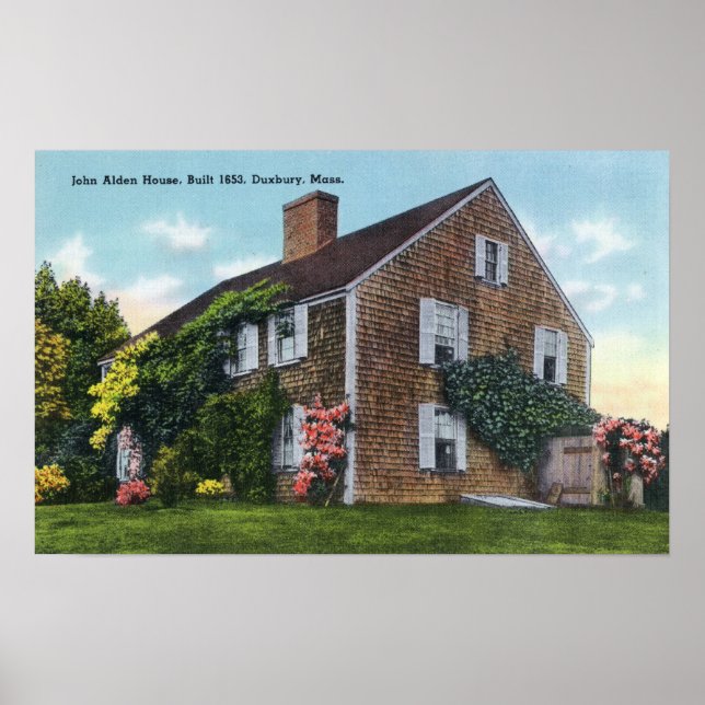 Exterior View of the John Alden House Poster (Front)