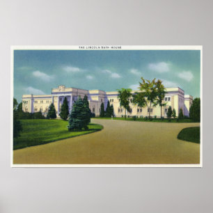 Exterior View of the Lincoln Bath House Poster