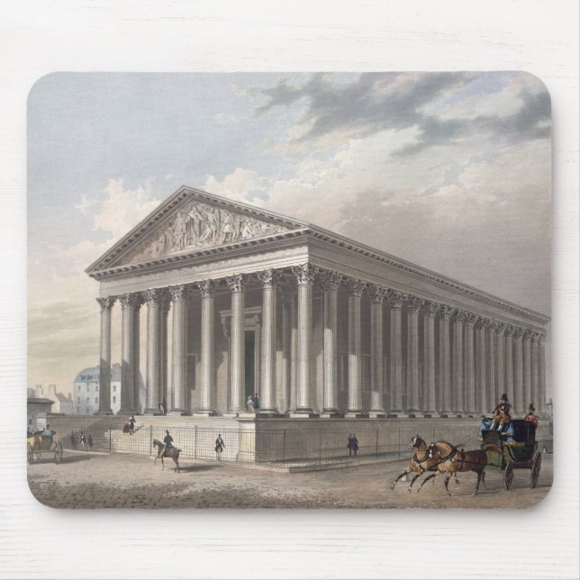 Exterior view of the Madeleine, Paris Mouse Pad (Front)