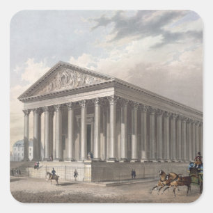 Exterior view of the Madeleine, Paris Square Sticker