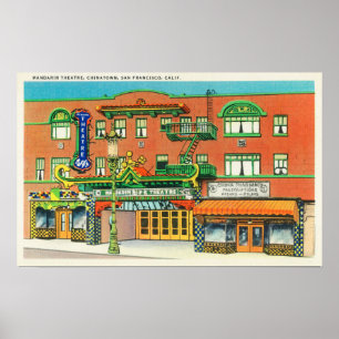 Exterior View of the Mandarin Theatre, Poster