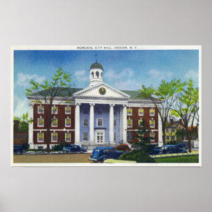 Exterior View of the Memorial City Hall Poster