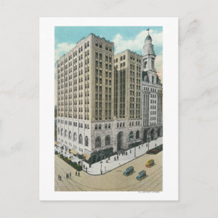 Exterior View of the National Savings Bank Postcard