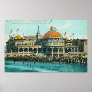 Exterior View of the New Casino from the Beach Poster