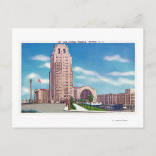 Exterior View of the NY Central Terminal Bldg Postcard