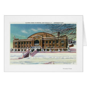 Exterior View of the Olympic Arena in Winter
