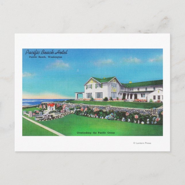 Exterior View of the Pacific Beach Hotel Postcard (Front)