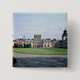 Exterior view of the palace, built c.1677 15 cm square badge