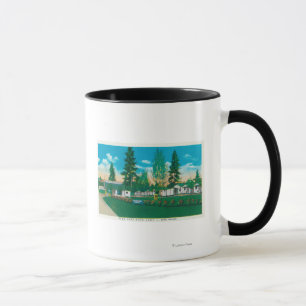 Exterior View of the Pine Tree Auto Camp Mug