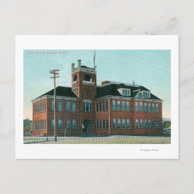 Exterior View of the Public SchoolMedford, OR Postcard (Front)