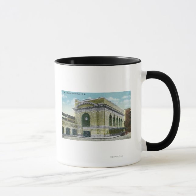 Exterior View of the Railroad Station 2 Mug (Right)