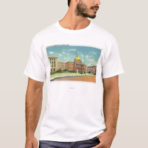Exterior View of the State House on Beacon T-Shirt