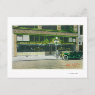 Exterior View of the Sunset Cafeteria Postcard