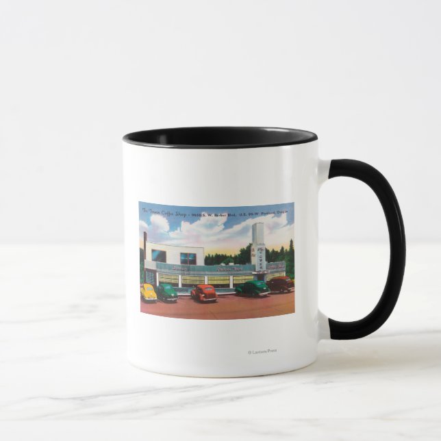 Exterior View of The Tower Coffee Shop Mug (Right)