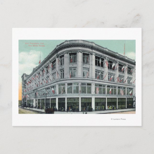 Exterior View of the White House Postcard (Front)