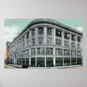 Exterior View of the White House Poster