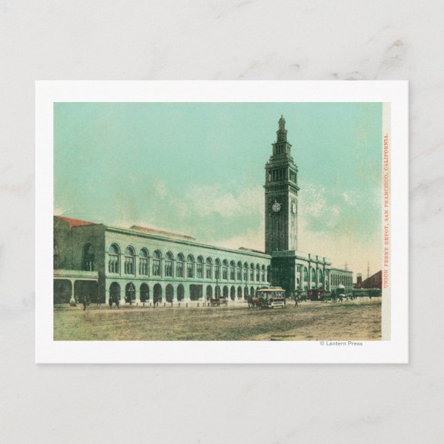 Exterior View of Union Ferry Depot Postcard (Front)