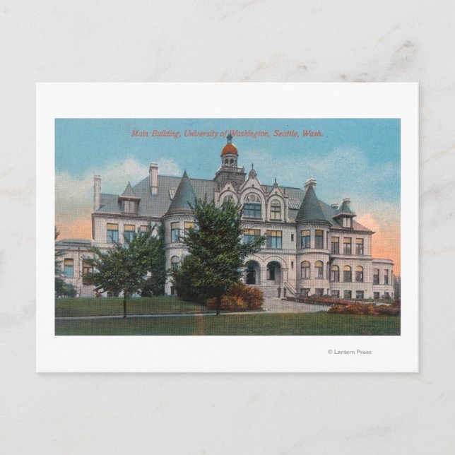 Exterior View of University of WA Main Bldg Postcard (Front)