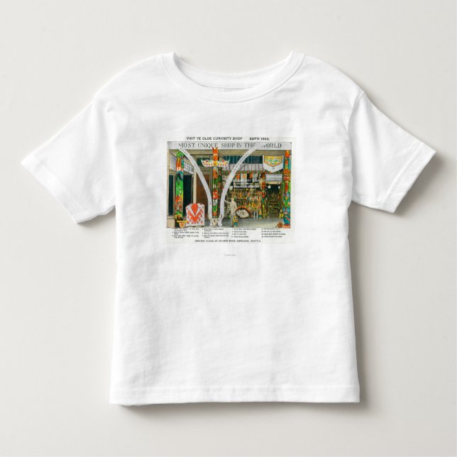 Exterior View of Ye Olde Curio Shop, Whale Toddler T-Shirt (Front)