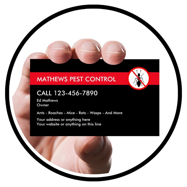Exterminating Pest Control Business Card (Creator Uploaded)