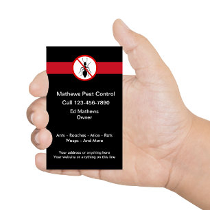 Exterminating Pest Control Theme Business Cards
