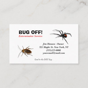 Exterminator Bug and Pest Control Service Business Card