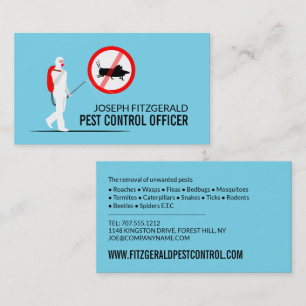 Exterminator Design, Pest Control Business Card