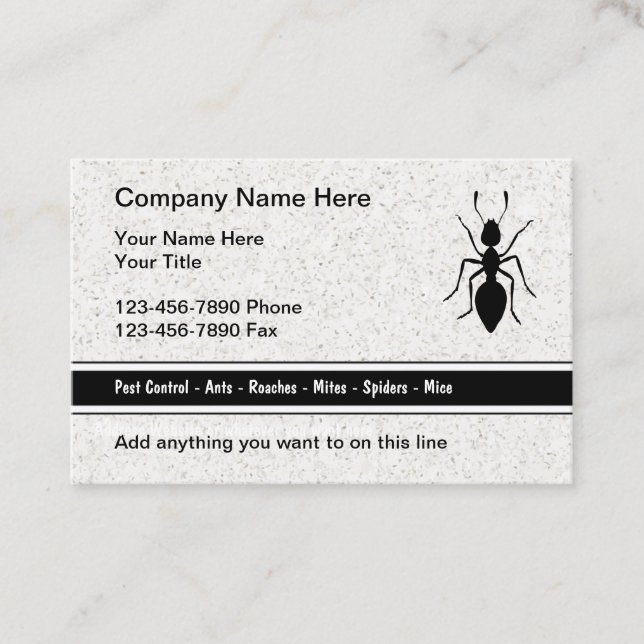 Exterminator Modern Business Card (Front)
