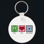 Exterminator Peace Love Pest Control Company Key Ring<br><div class="desc">Peace Love Pest Control design for an exterminator. A cool extermination company worker gift.</div>