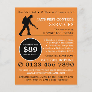 Exterminator, Pest Control Advertising Flyer