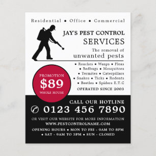 Exterminator, Pest Control Advertising Flyer